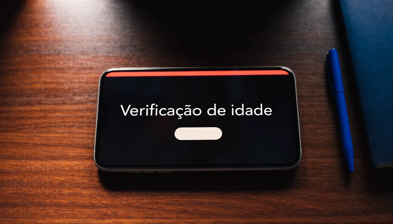 Uma folha de licença em papel com um selo vermelho, pousada numa secretária de madeira ao lado de uma caneta
