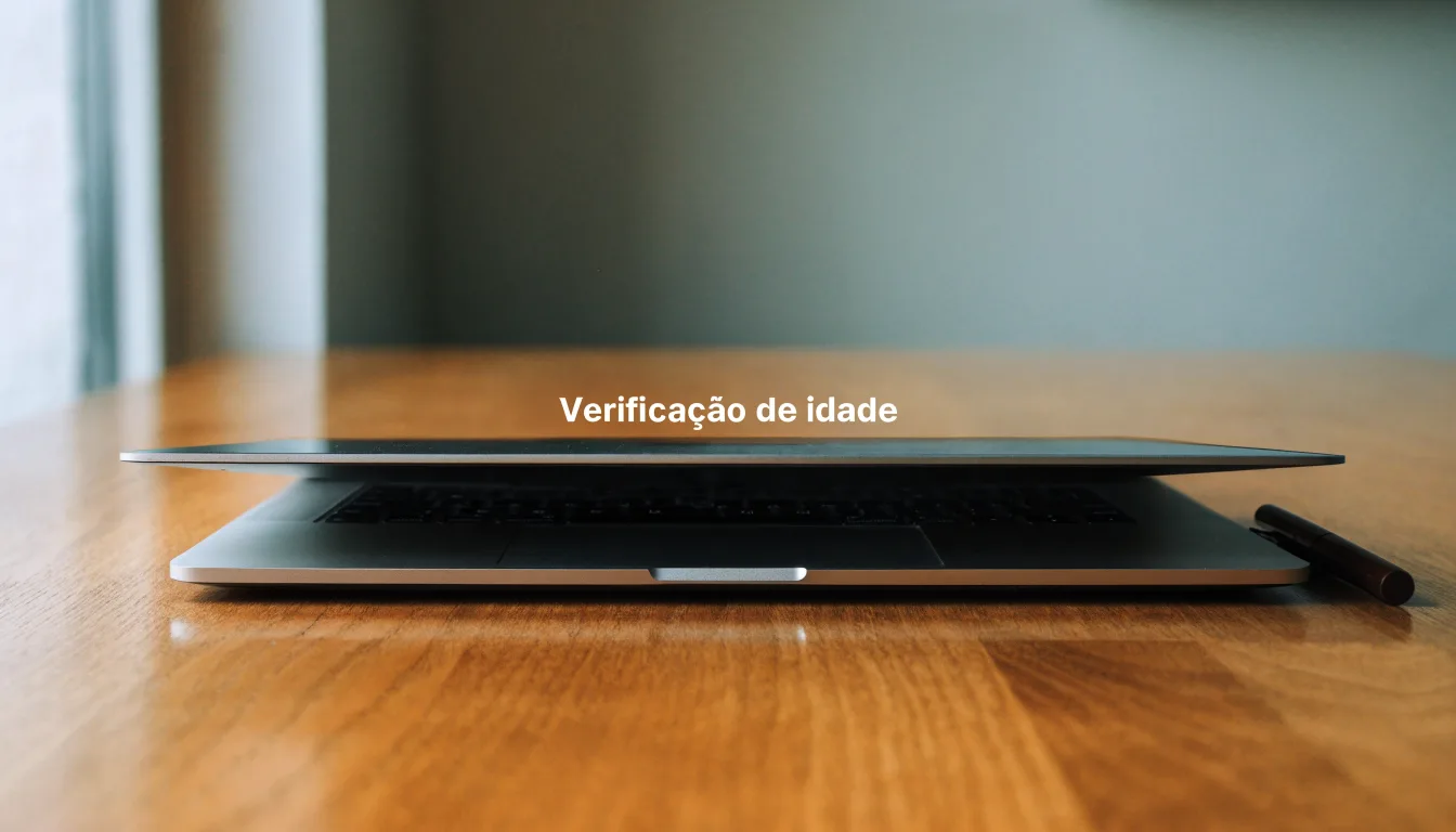 Uma folha de licença em papel com um selo vermelho, pousada numa secretária de madeira ao lado de uma caneta