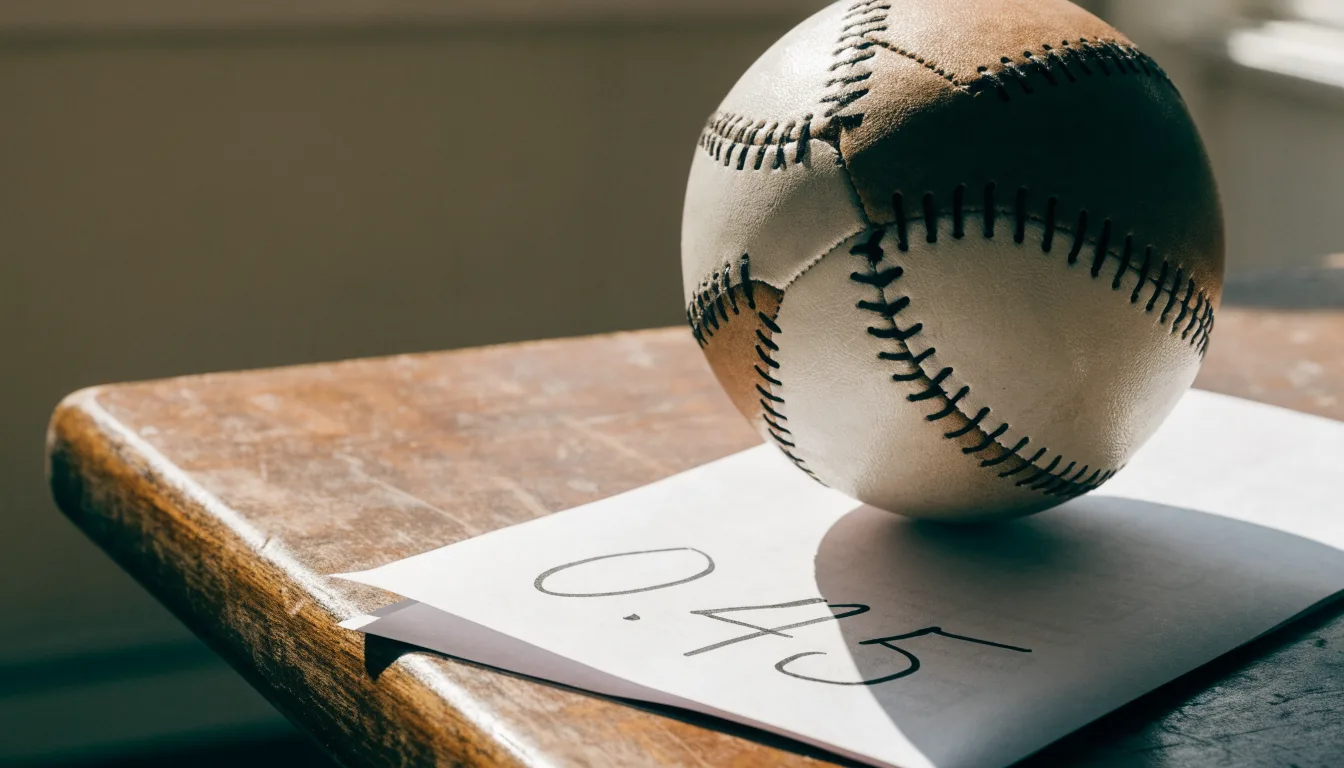 Uma bola de futebol pousada sobre um talão de apostas em branco numa mesa de madeira, à luz do dia