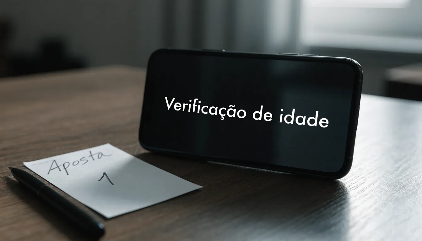 Uma folha de licença em papel com um selo vermelho, pousada numa secretária de madeira ao lado de uma caneta